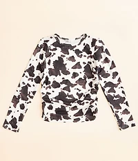 Girls - Cow Print Top