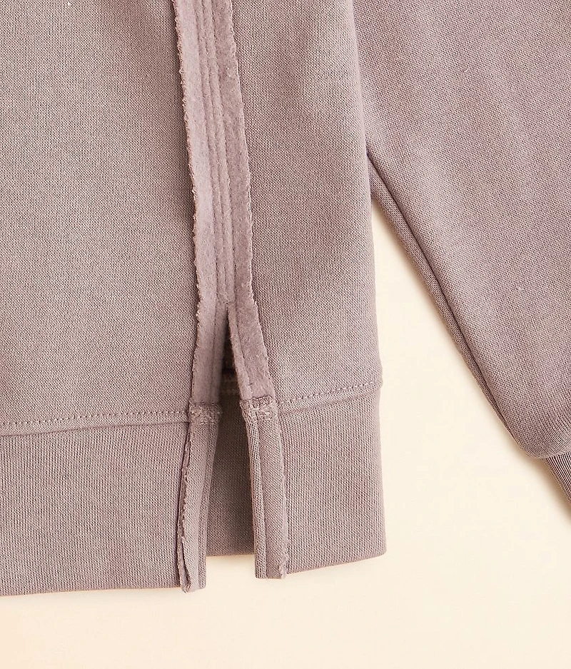 Girls - Split Neck Hooded Sweatshirt