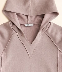 Girls - Split Neck Hooded Sweatshirt