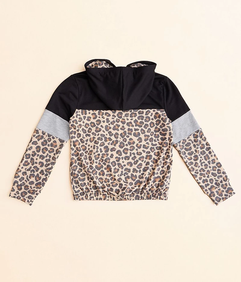 Girls - Cheetah Print Hoodie