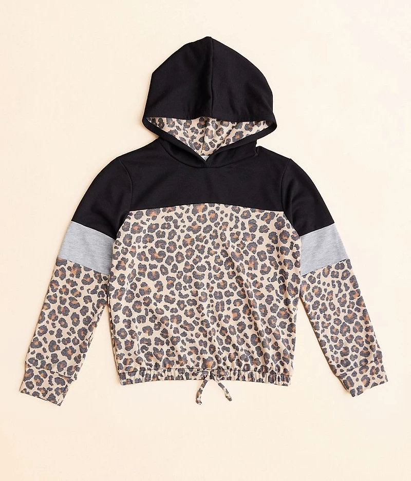 Girls - Cheetah Print Hoodie