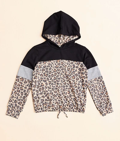 Girls - Cheetah Print Hoodie