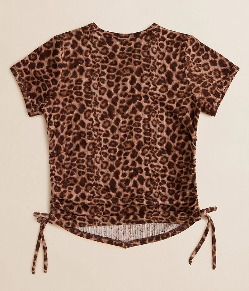 Girls - Ribbed Cheetah Top