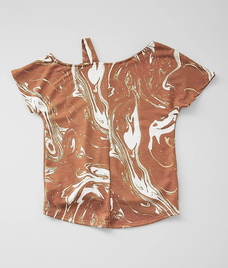 Girls - Swirl Cold Shoulder Top