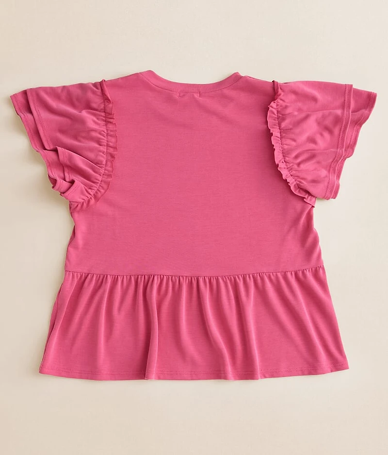 Girls - Ruffled Peplum Top