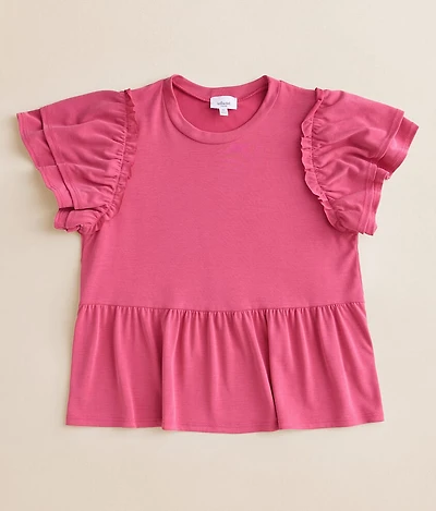 Girls - Ruffled Peplum Top