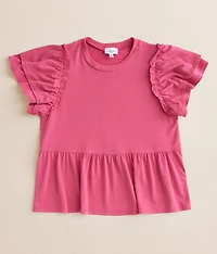 Girls - Ruffled Peplum Top