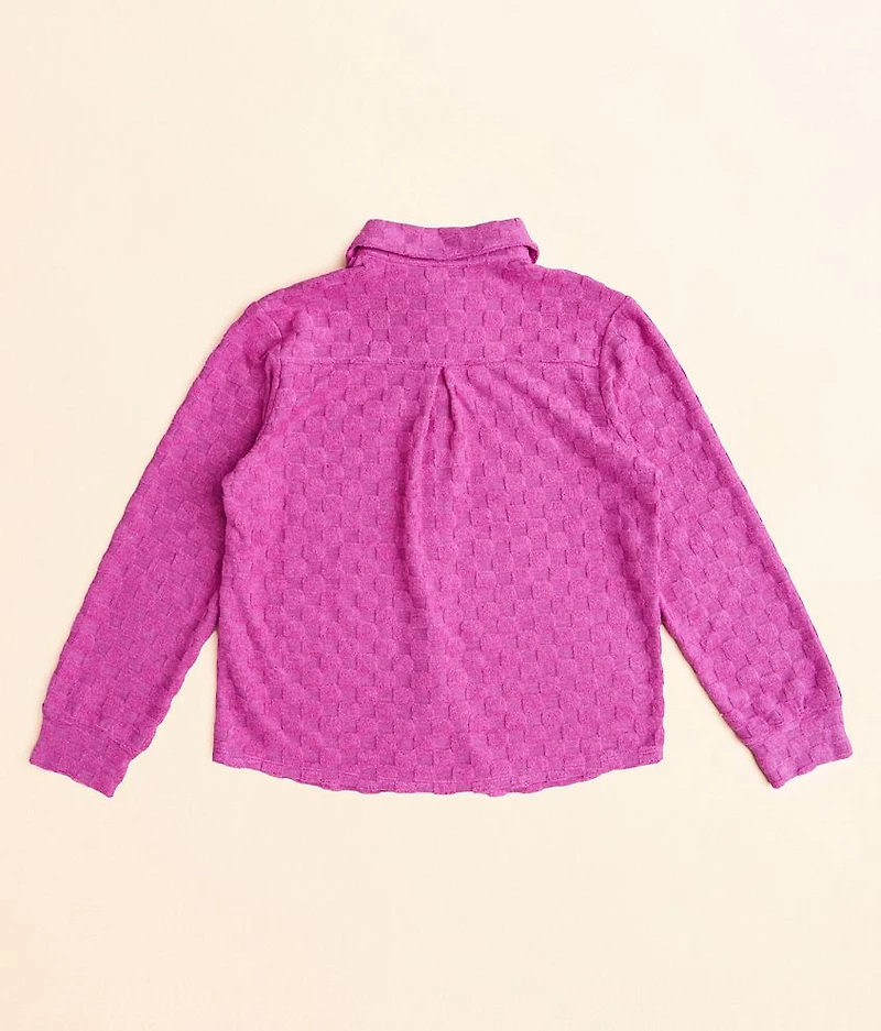 Girls - Fuzzy Checker Shirt