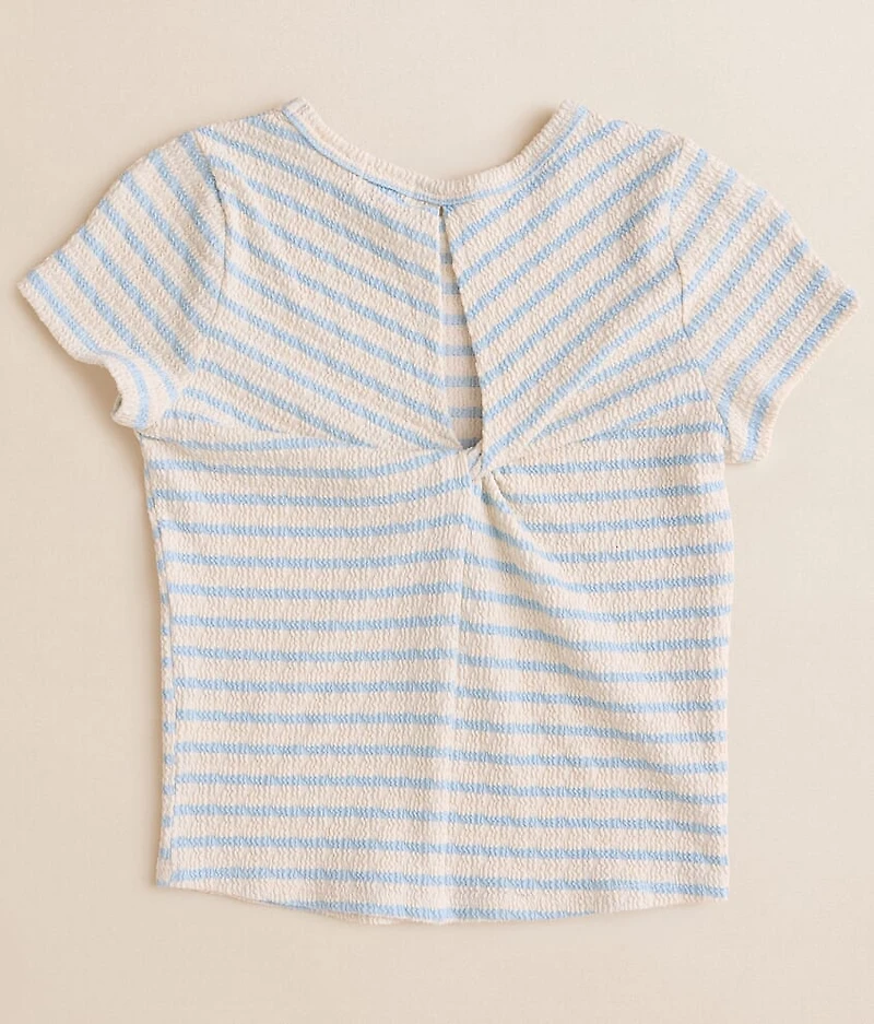 Girls - Twisted Back Striped T-Shirt