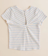 Girls - Twisted Back Striped T-Shirt