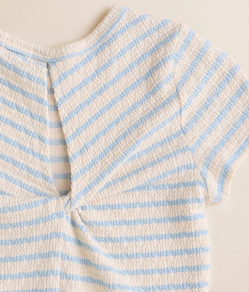 Girls - Twisted Back Striped T-Shirt