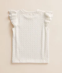Girls - Textured Ruffle Top
