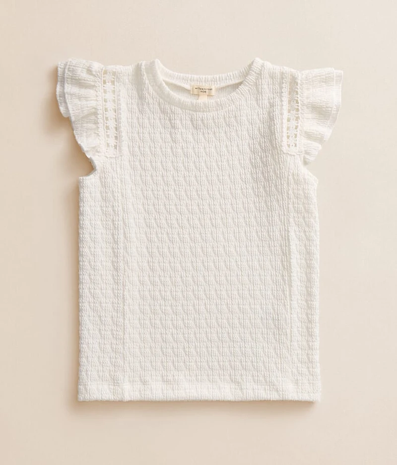 Girls - Textured Ruffle Top