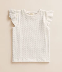 Girls - Textured Ruffle Top