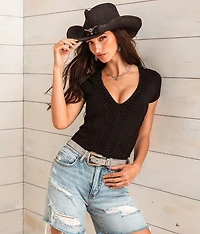 Lace-Up Cropped Top