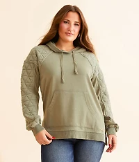 Washed Knit Hooded Sweatshirt