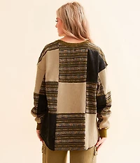 Pieced Checker Pullover