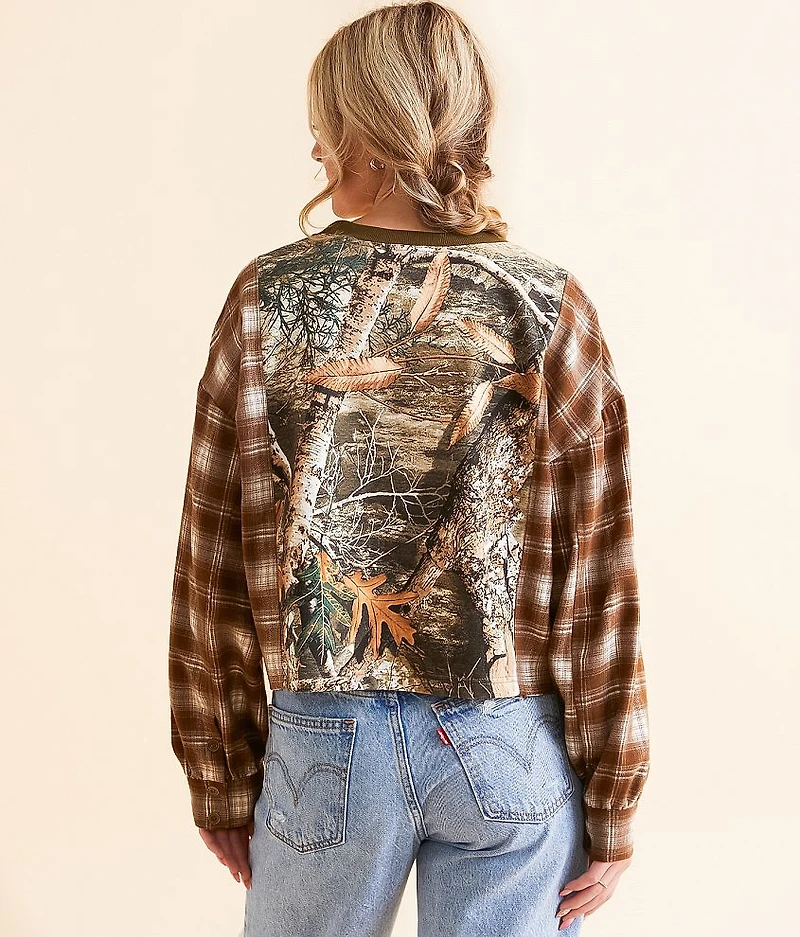 Camo Plaid Top