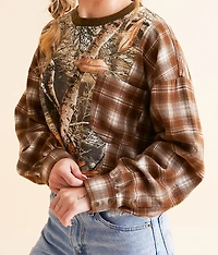 Camo Plaid Top
