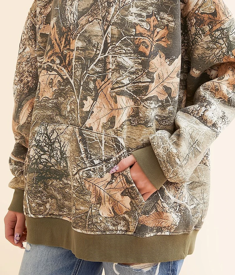 Camo Oversized Hooded Sweatshirt