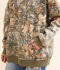 Camo Oversized Hooded Sweatshirt