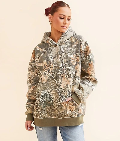 Camo Oversized Hooded Sweatshirt