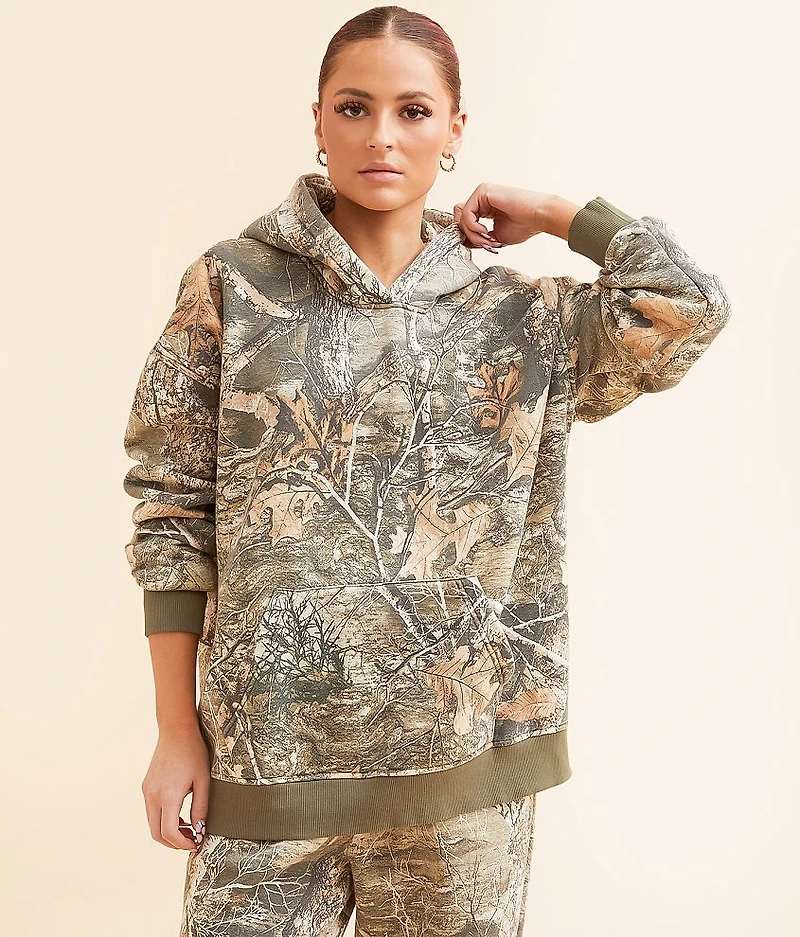 Camo Oversized Hooded Sweatshirt