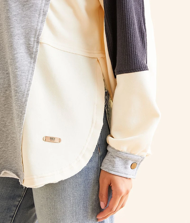 Raw Edge Henley Hoodie