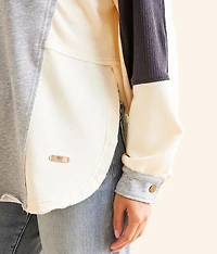 Raw Edge Henley Hoodie
