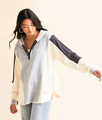 Raw Edge Henley Hoodie