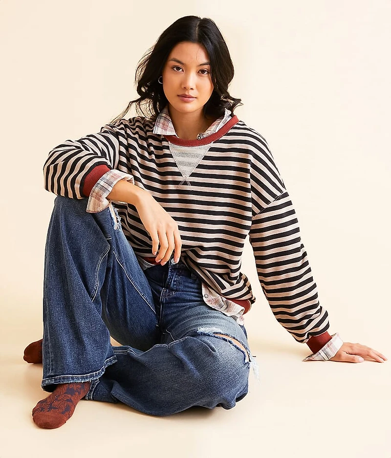 Striped Knit Pullover