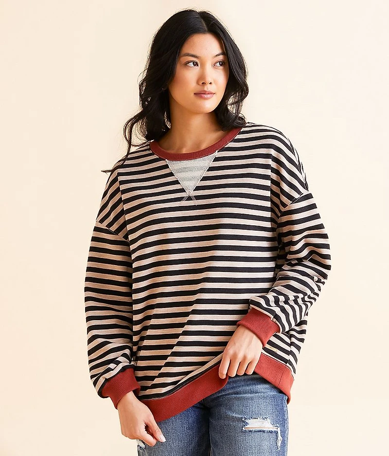 Striped Knit Pullover