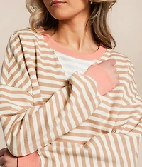 Striped Knit Pullover