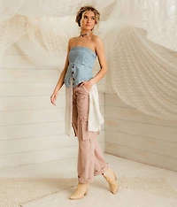 Denim & Lace Tube Top