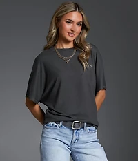 Buckle Black Cora Dolman Top