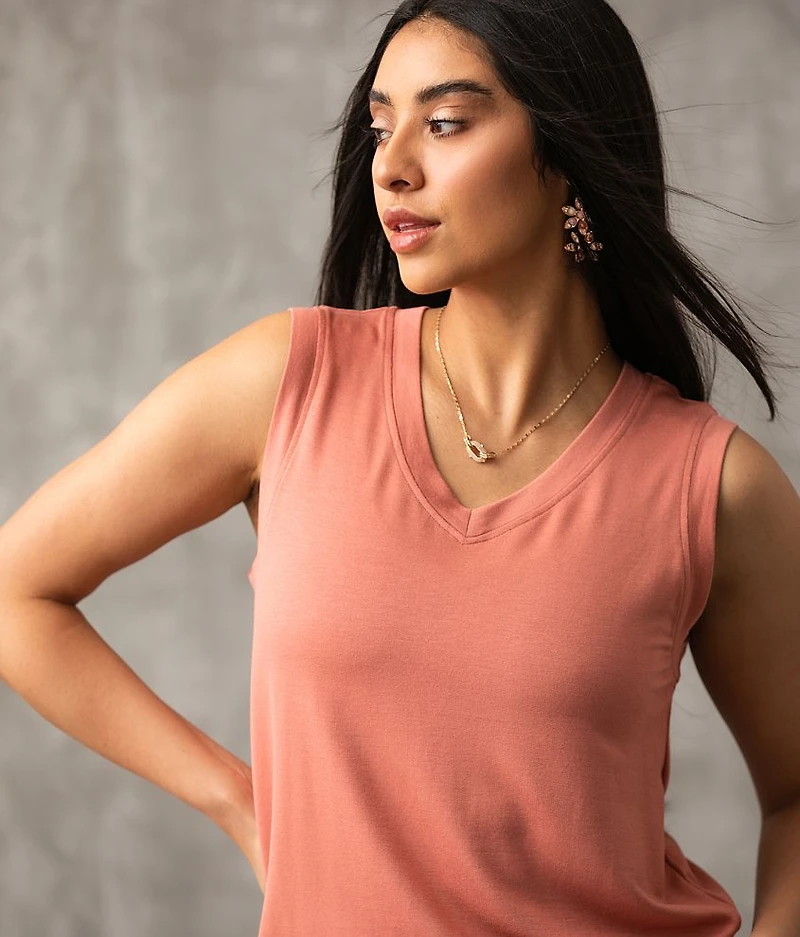 Eased V-Neck Tank Top
