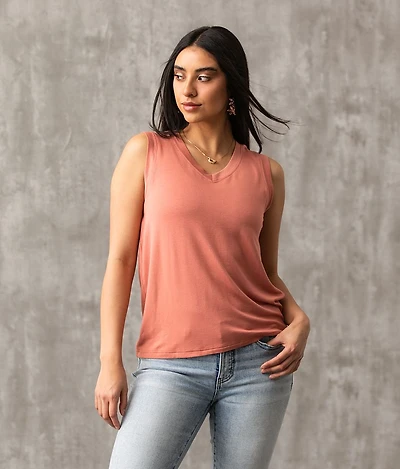 Eased V-Neck Tank Top