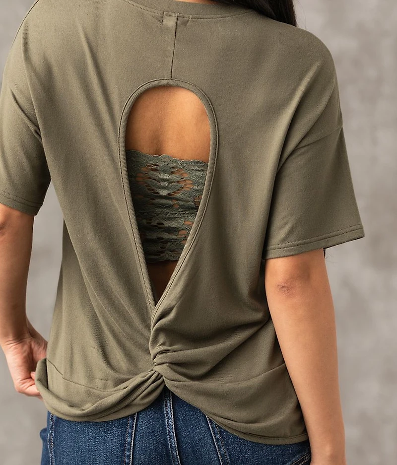 Twisted Open Back Top