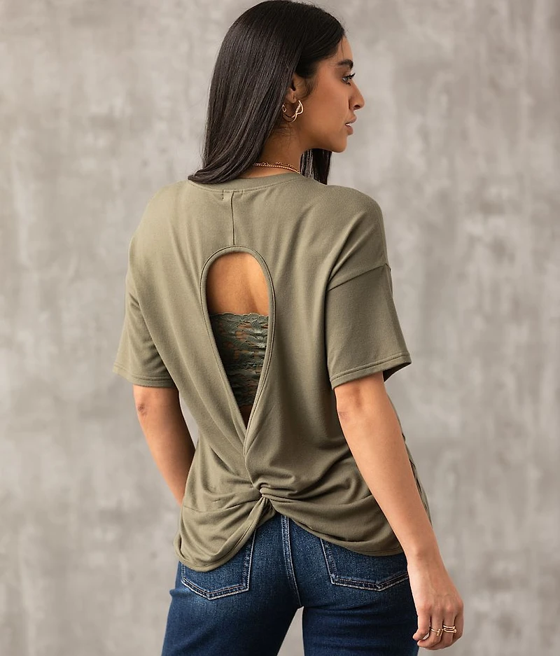 Twisted Open Back Top