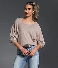 Marled Knit Top