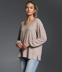 Marled Knit Top