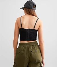Lace Corset Cropped Tank Top