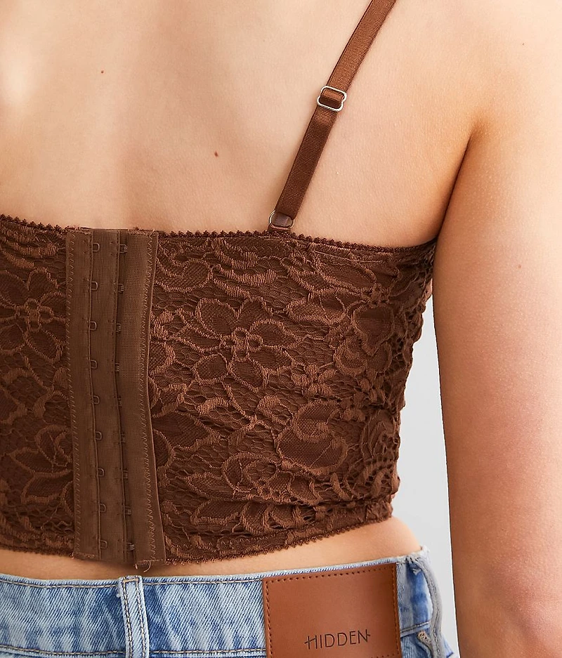 Lace Corset Cropped Tank Top