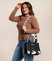 Cow Print Structured Tote