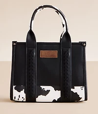 Cow Print Structured Tote