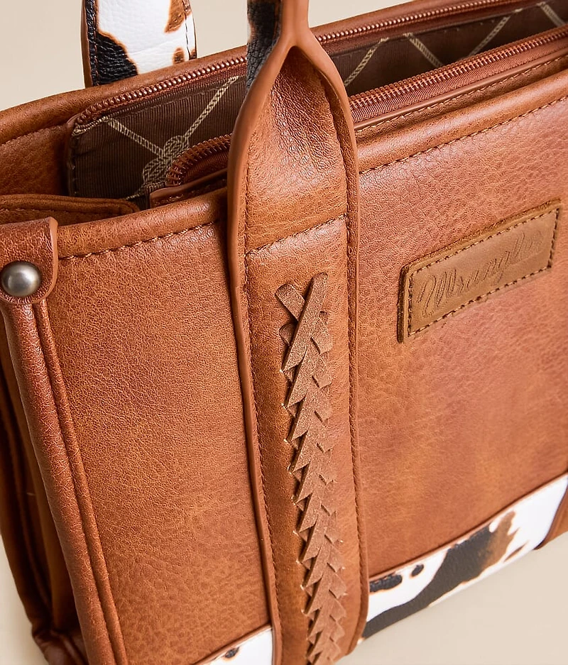 Cow Print Structured Tote