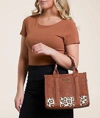 Leopard Print Structured Tote