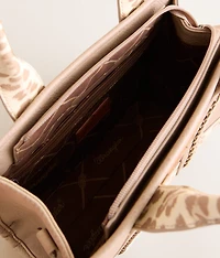 Leopard Print Structured Tote