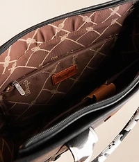 Cow Print Structured Tote