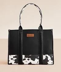 Cow Print Structured Tote